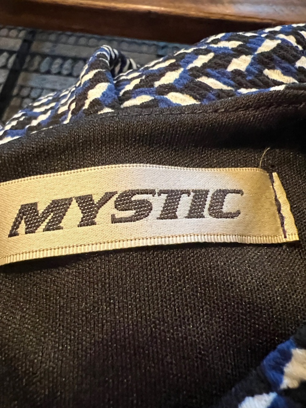 Mystic Black and White Geometric-Print Midi Dress - Picture 8 of 8